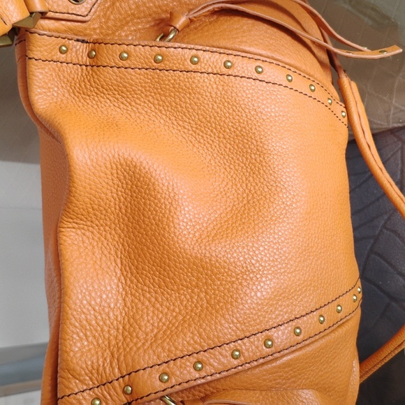 orYANY Orange Leather Shoulder Bag/Crossbody - Picture 5 of 9